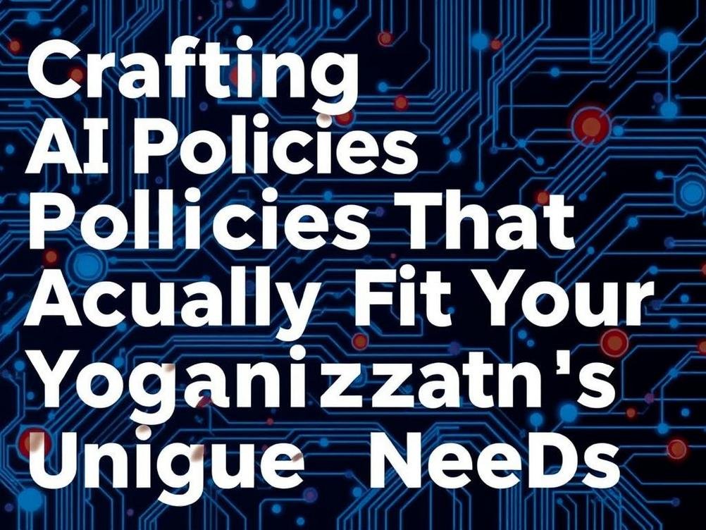 Crafting AI Policies That Actually Fit Your Organization’s Unique Needs