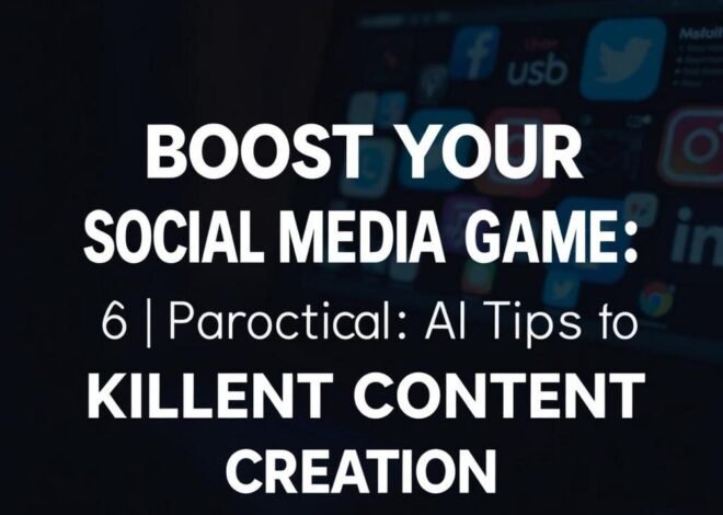 Boost Your Social Media Game: 6 Practical AI Tips for Killer Content Creation