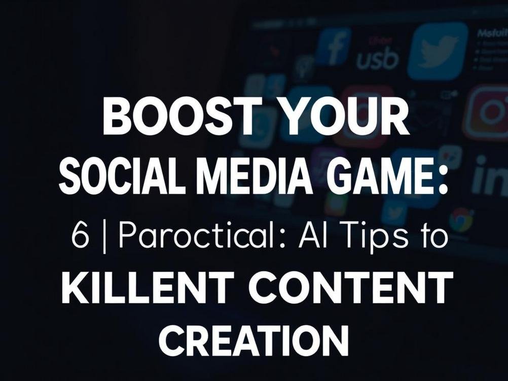 Boost Your Social Media Game: 6 Practical AI Tips for Killer Content Creation